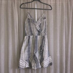 Blue and white stripped sun dress NWOT